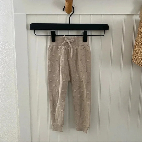 Quincy Mae 100% Organic Cotton Sweater Knit Pants 18-24m NWT - Picture 1 of 6